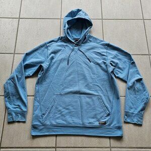 Mens Eddie Bauer Camp Fleece Hoodie Sweatshirt Sweater Tall Large TL Blue